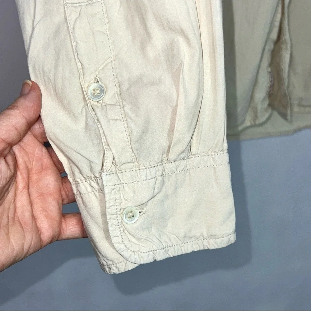 Vintage Man's‎ rugged True Religion cotton Button down shirt Beige XL